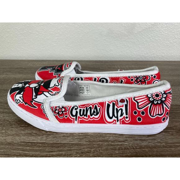 NCAA Women's Texas Tech Red Raiders Slip-On Shoes Size 8 Collegiate‎ NEW - Picture 5 of 11